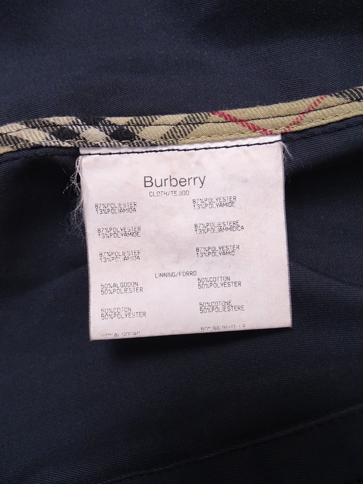 Burberry Veste Harrington Bleu Marine L Homme