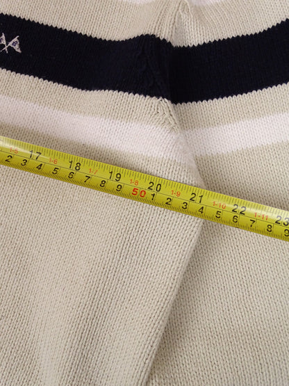 Burberry Pull Rayures Beige/Bleu Marine XL