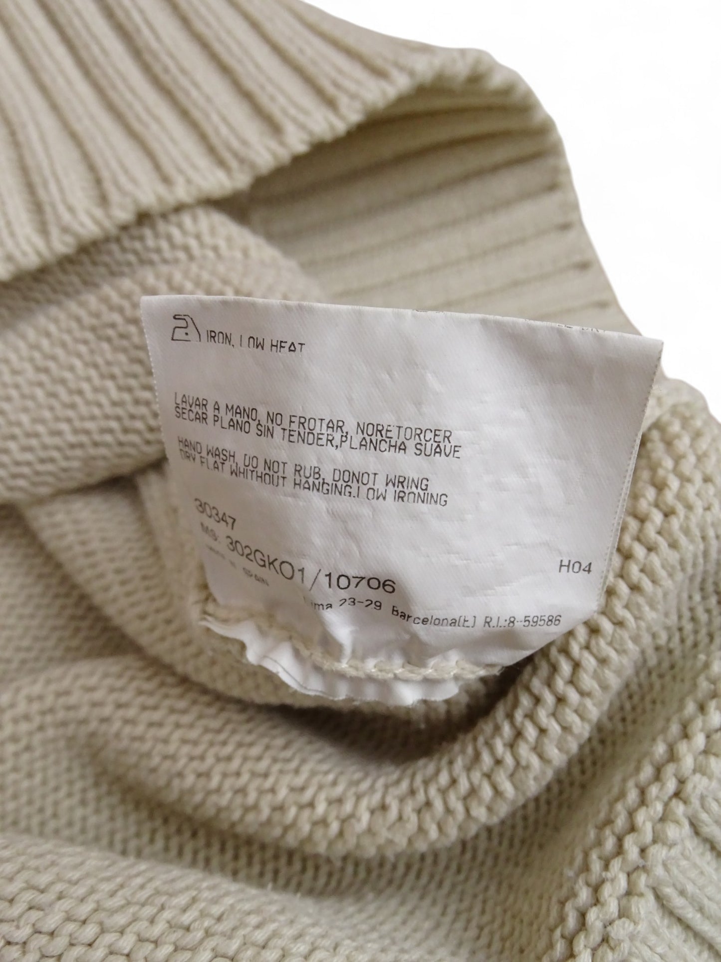 Burberry Pull Rayures Beige/Bleu Marine XL