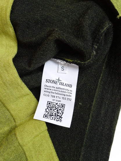 Stone Island Pull 100%Laine Vert S Homme