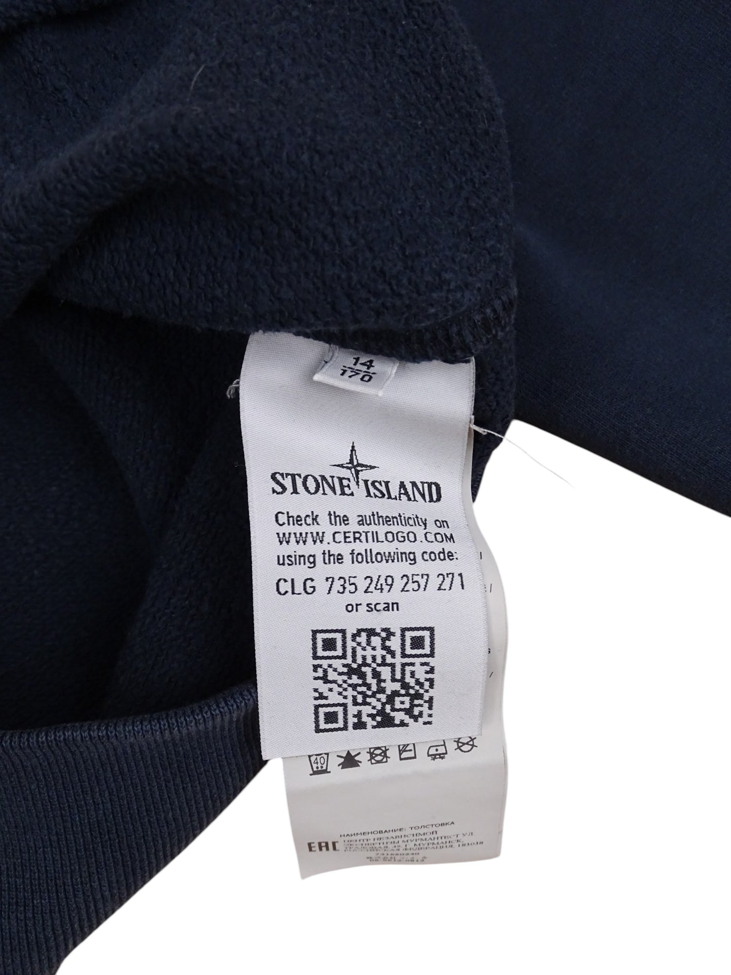 Stone Island Pull Bleu Marine S Homme
