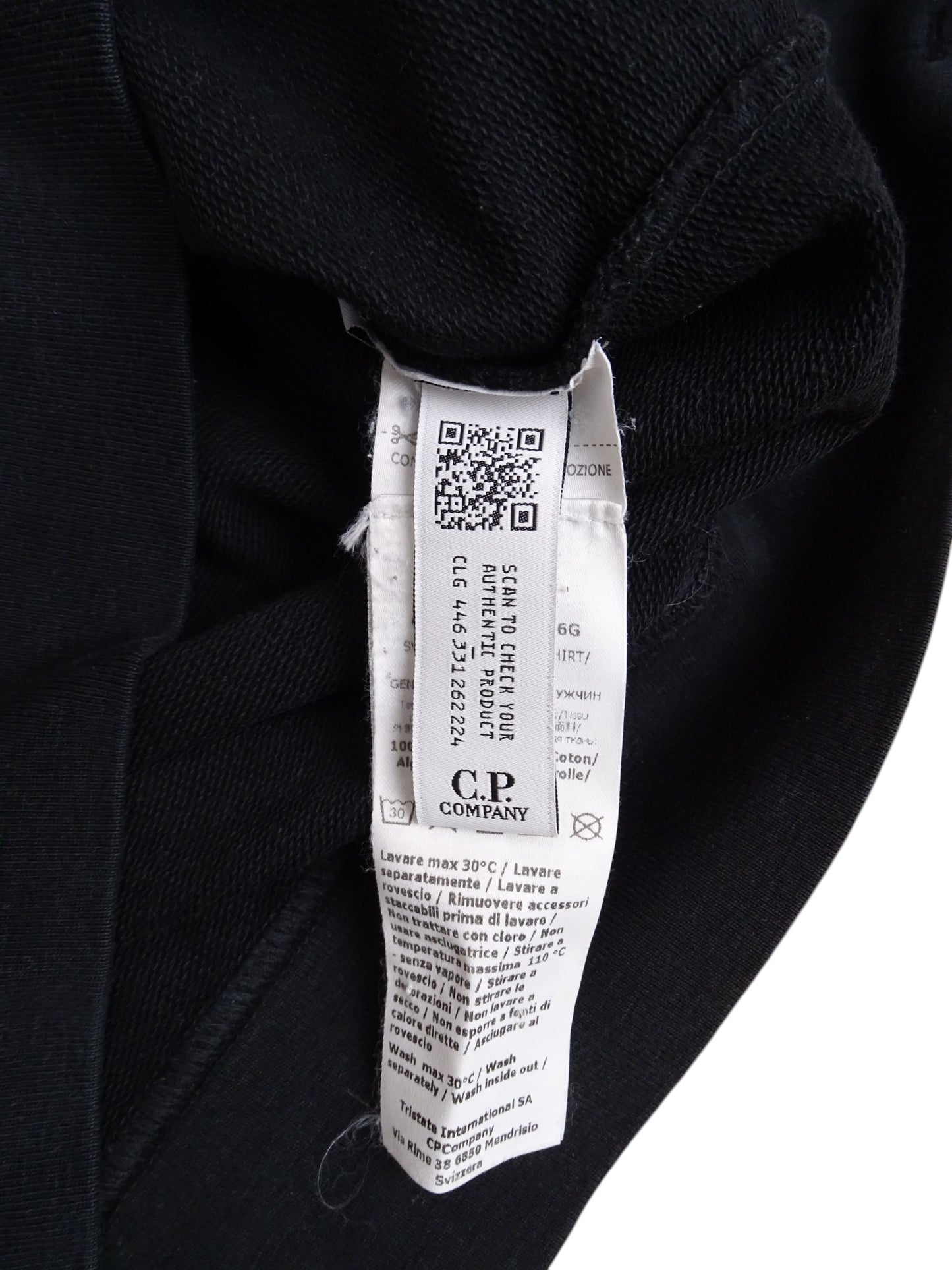 Sweat-shirt noir demi-zip C.P. Company L Homme