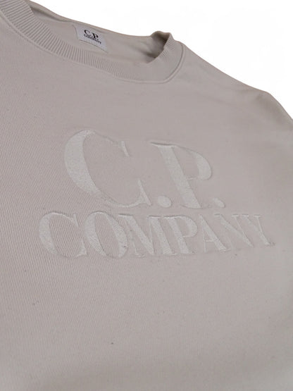 C.P. Company Pull Beige Logo Brodé L Homme