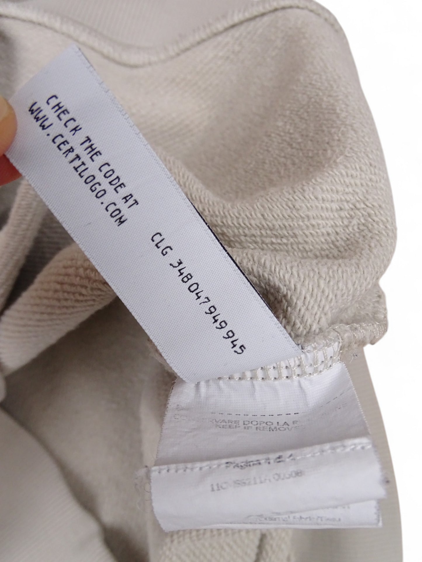 C.P. Company Pull Beige Logo Brodé L Homme