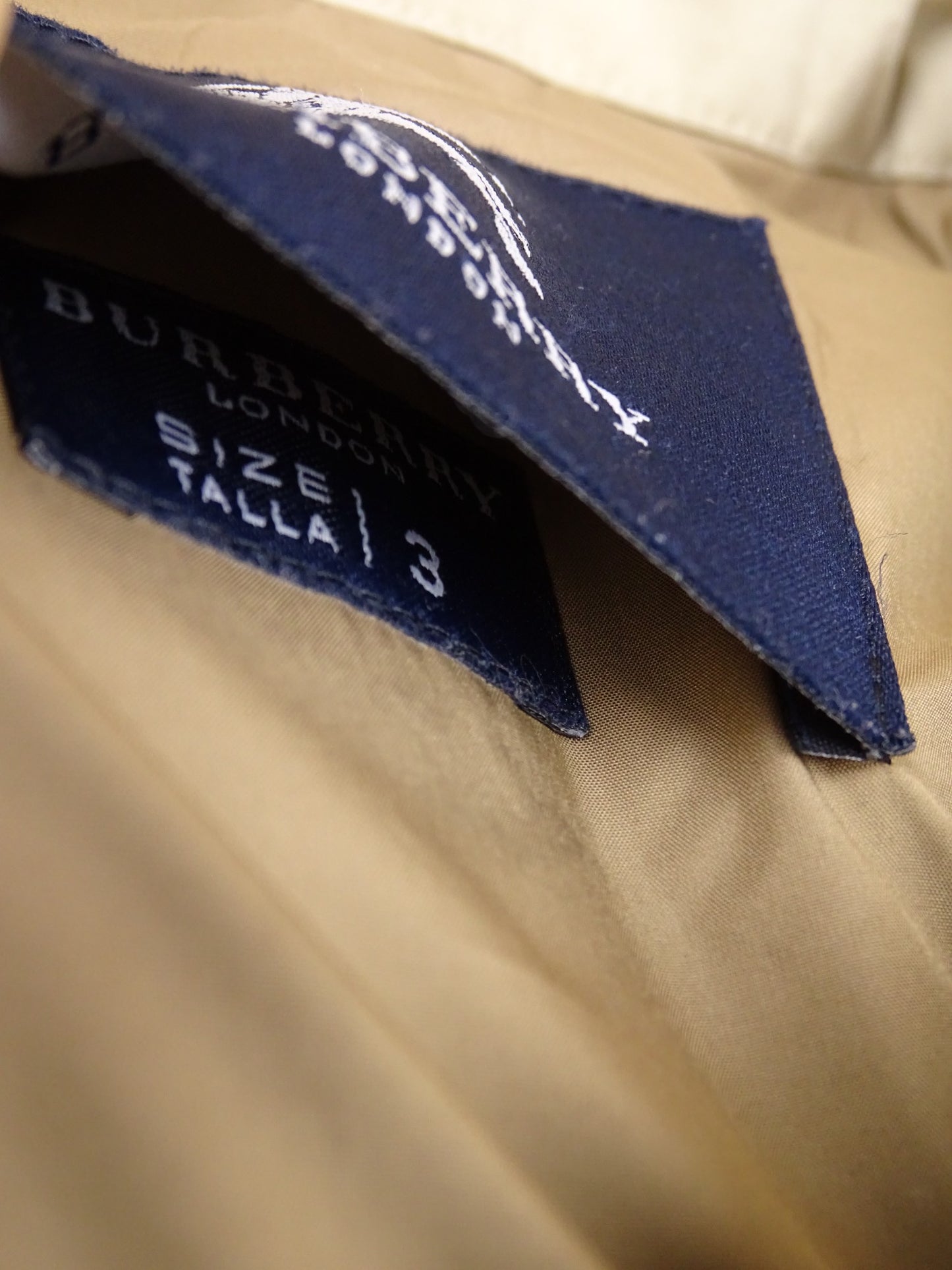 Burberry Manteau Long Coton Rembourré Beige L Homme