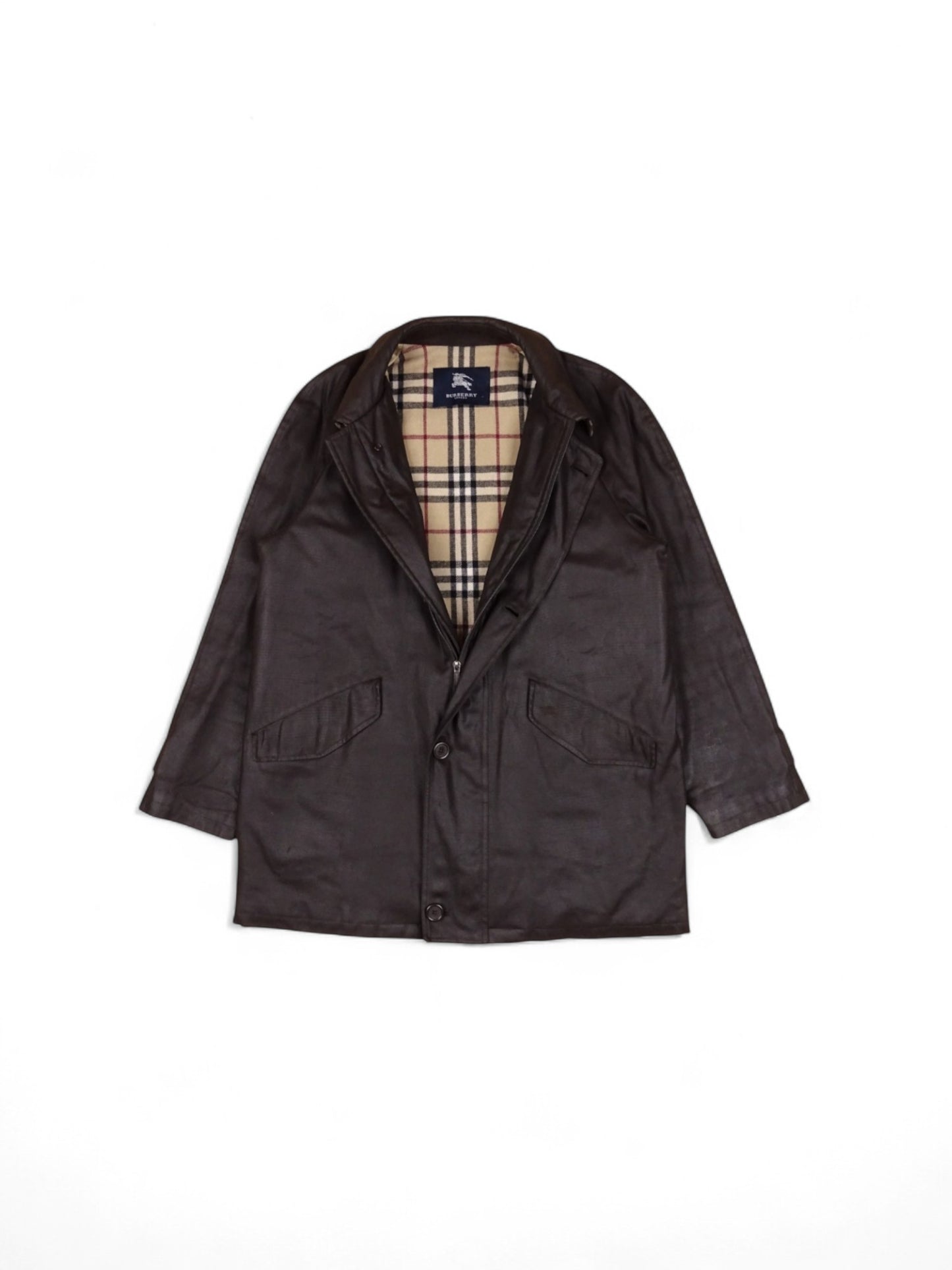 Trench Burberry Cuir (Polyuréthane) chocolat - Taille L Homme