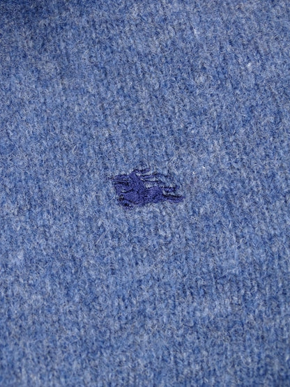 Cardigan Burberry Col Roulé Boutons Bleu M Homme 100% Laine
