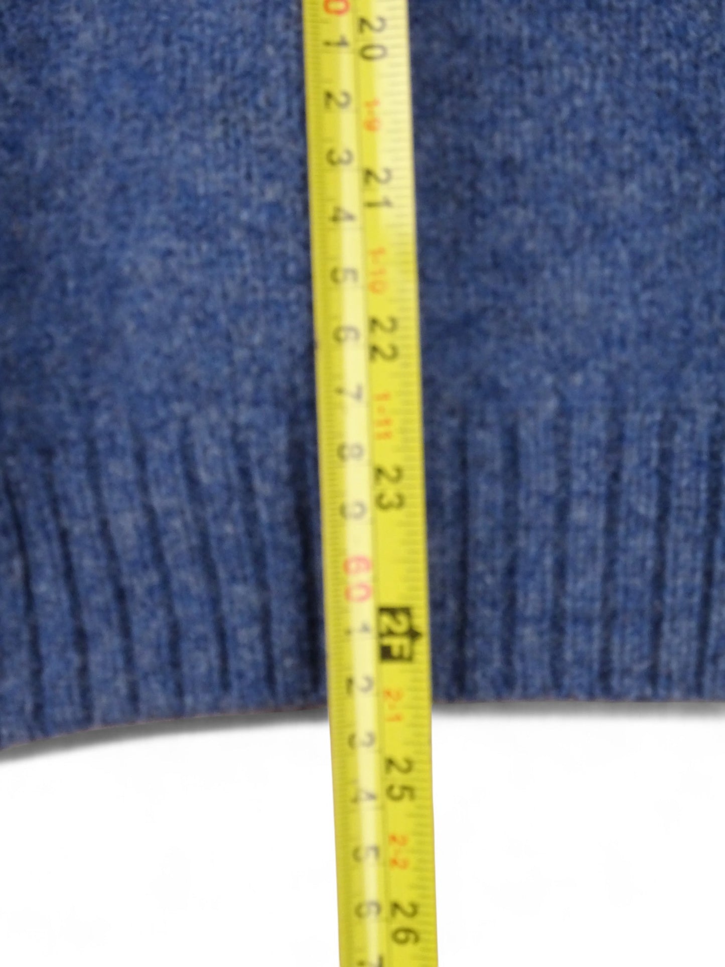 Cardigan Burberry Col Roulé Boutons Bleu M Homme 100% Laine