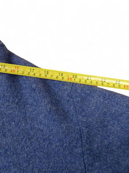 Cardigan Burberry Col Roulé Boutons Bleu M Homme 100% Laine