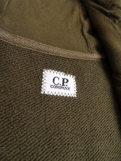 C.P. Company Veste Sweat Zippée Kaki À Lunettes S Homme
