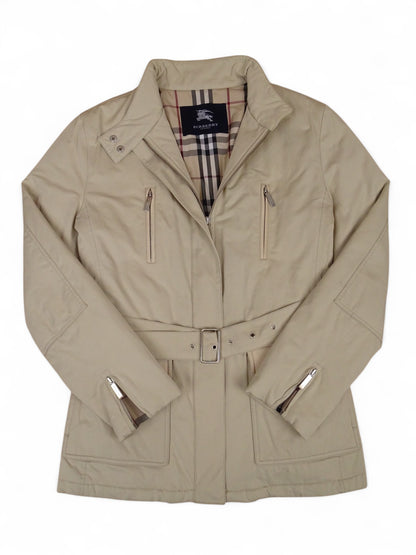 Burberry Trench Ceinture Beige Femme Tartan M femme