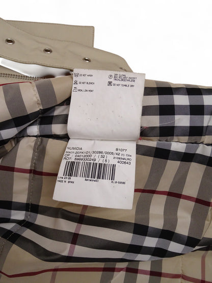 Burberry Trench Ceinture Beige Femme Tartan M femme