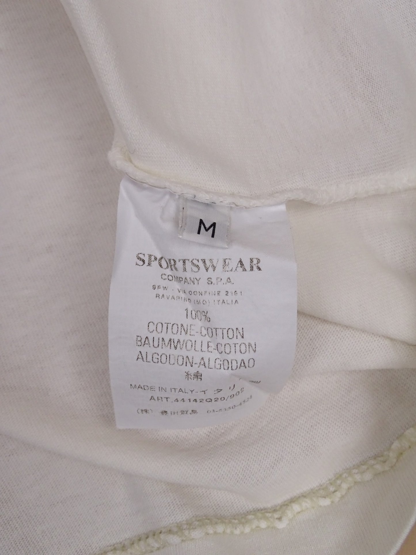 T-shirt Stone Island Vintage M Blanc 100% Coton