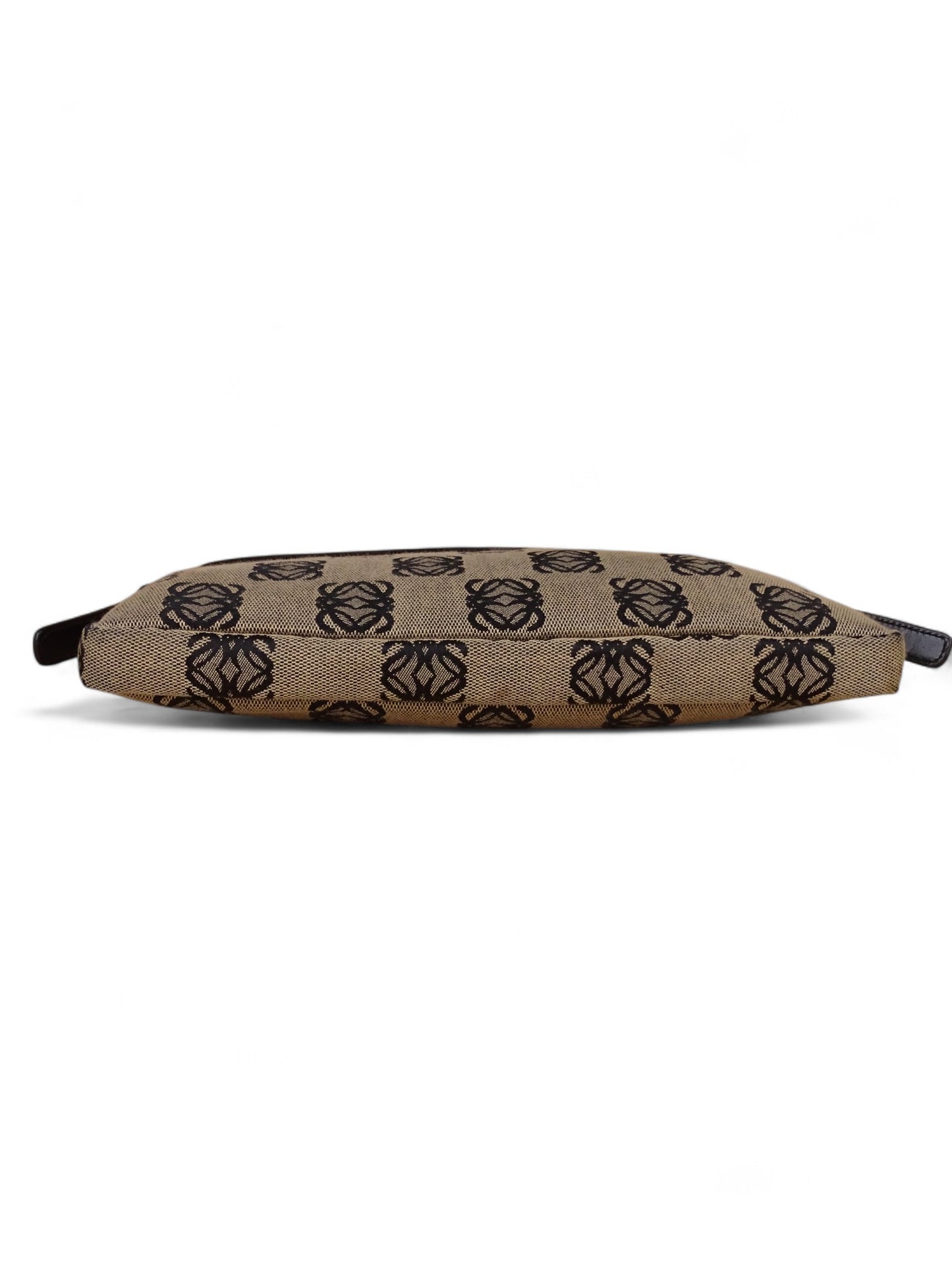 Loewe Sac Porté Épaule Anagram Toile Beige/Marron