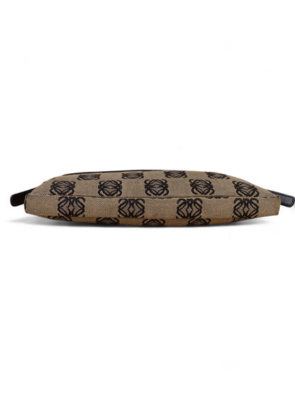 Loewe Sac Porté Épaule Anagram Toile Beige/Marron