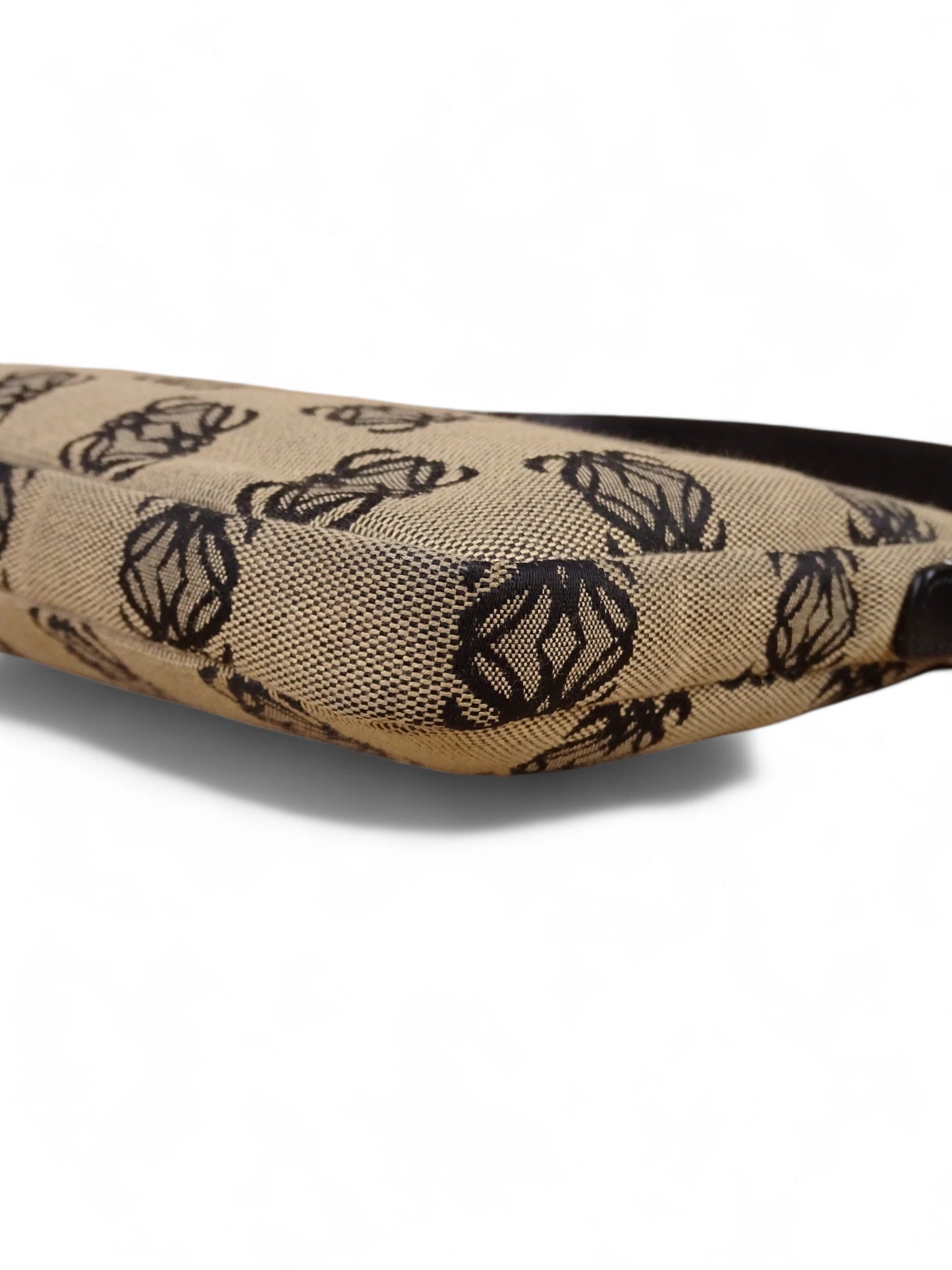 Loewe Sac Porté Épaule Anagram Toile Beige/Marron