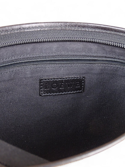 Loewe Sac Porté Épaule Anagram Toile Beige/Marron