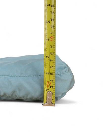 Prada Sac Porté Épaule Toile Turquoise