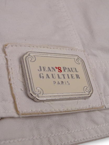 Jean Paul Gaultier Veste Jean Blanche Crop L Homme