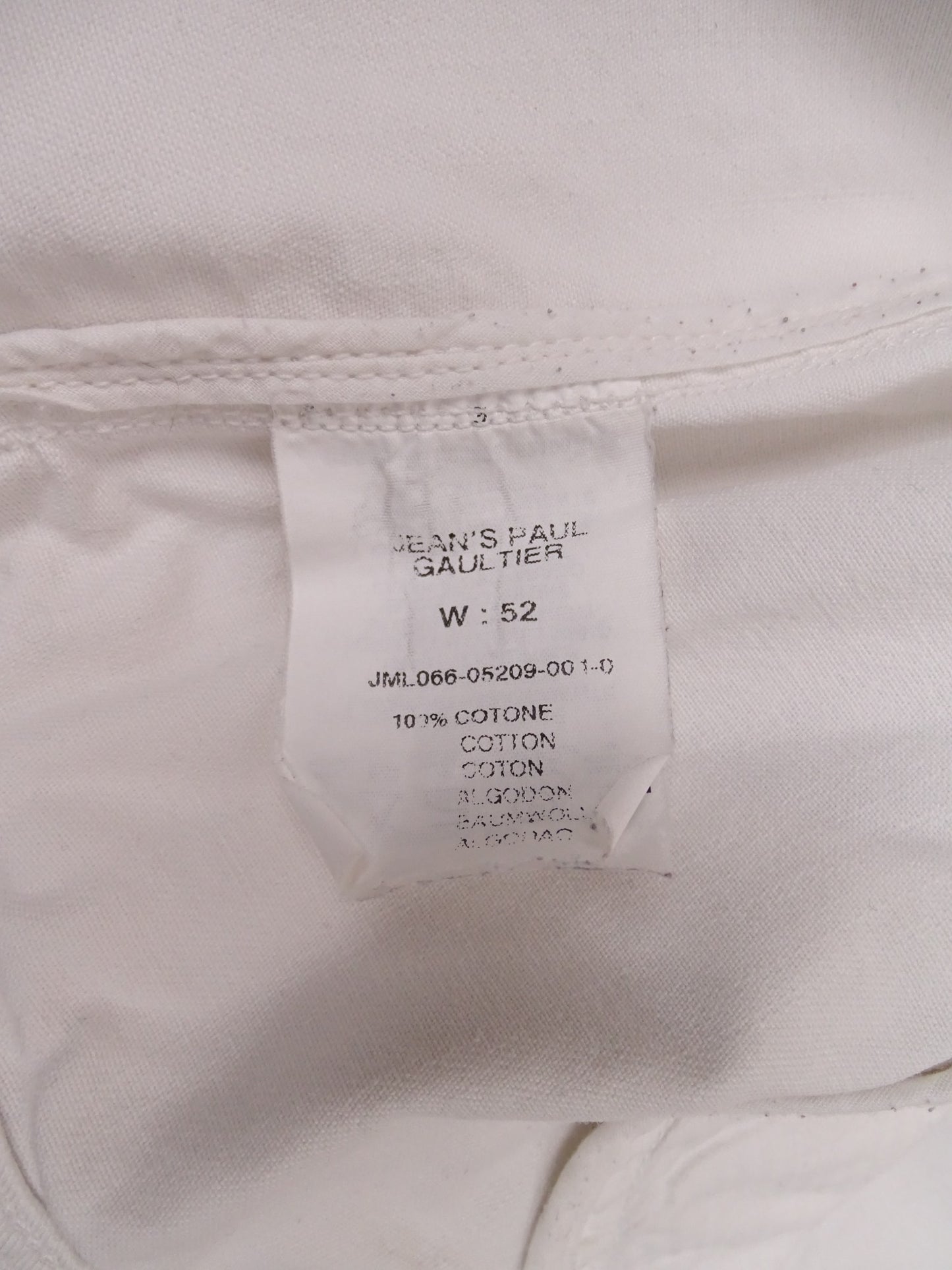 Jean Paul Gaultier Veste Jean Blanche Crop L Homme