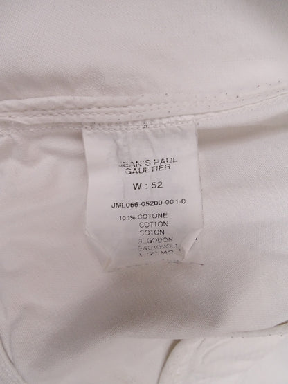 Jean Paul Gaultier Veste Jean Blanche Crop L Homme