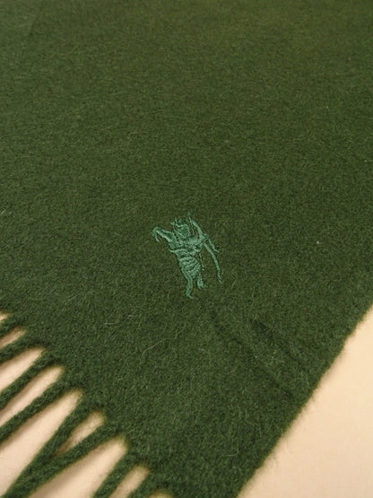 Écharpe Burberry Verte Unie 100% Cachemire 133 Cm Long
