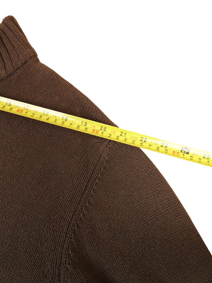 Burberry Pull Zippé Coton Marron/Beige XL Homme