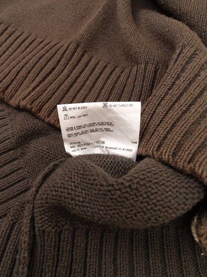 Burberry Pull Zippé Coton Marron/Beige XL Homme