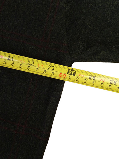 Burberry Cardigan Kaki Vert Écossais Laine XL Homme