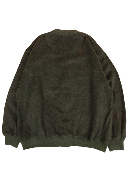 Burberry Cardigan Kaki Vert Écossais Laine XL Homme