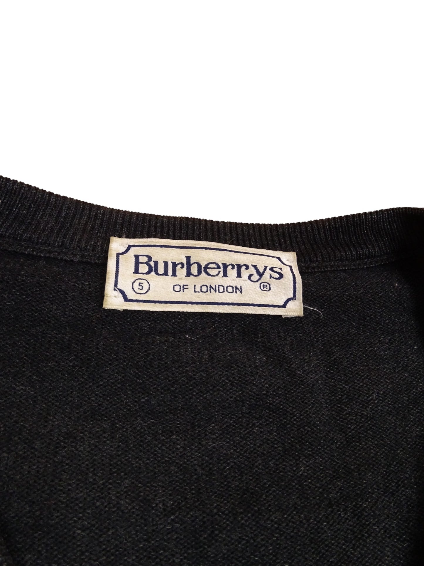 Burberry Pull Col V Gris M/L Homme