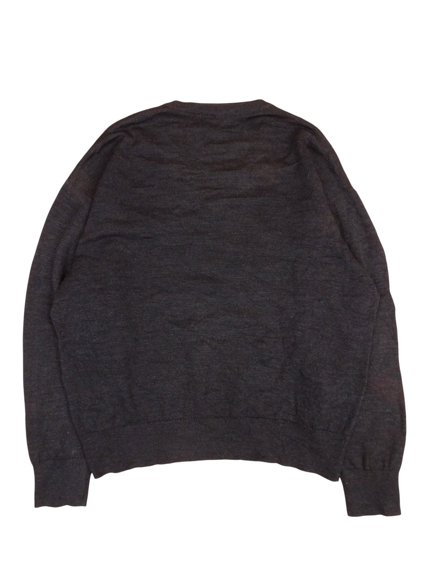 Burberry Pull Col V Gris M/L Homme