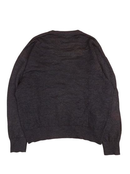 Burberry Pull Col V Gris M/L Homme