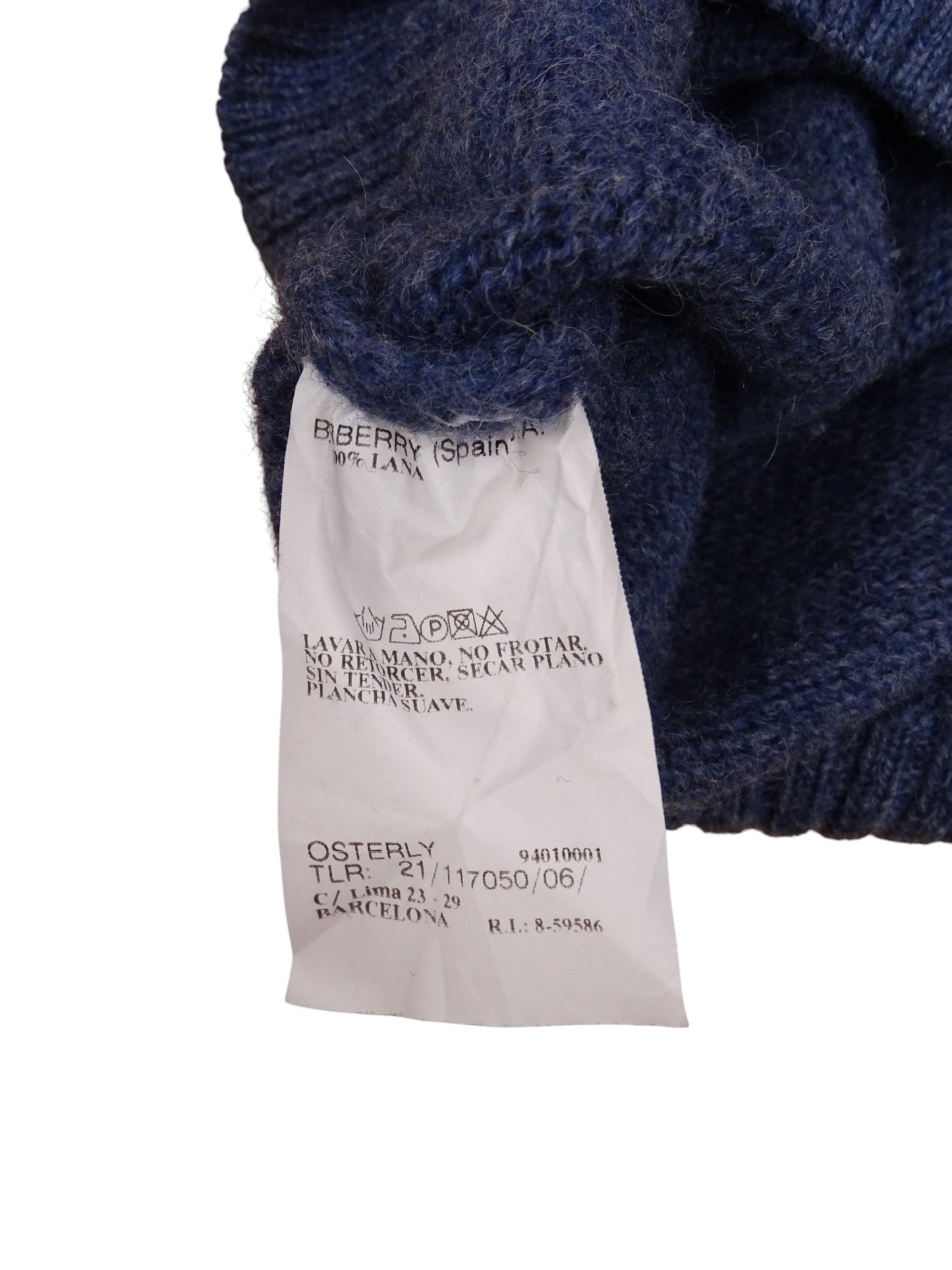 Burberry Pull Bleu Épais XL Homme Laine