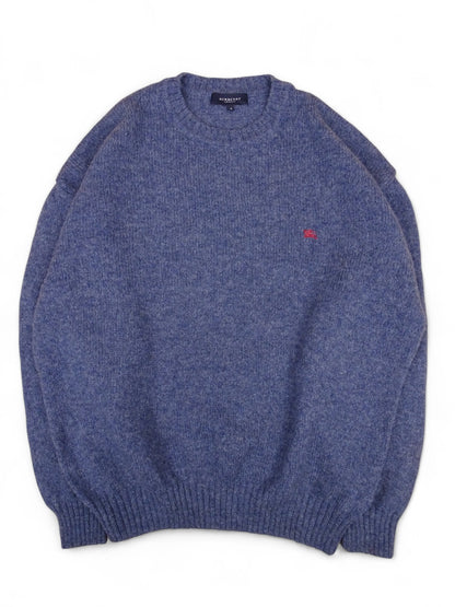 Burberry Pull Bleu Épais XL Homme Laine