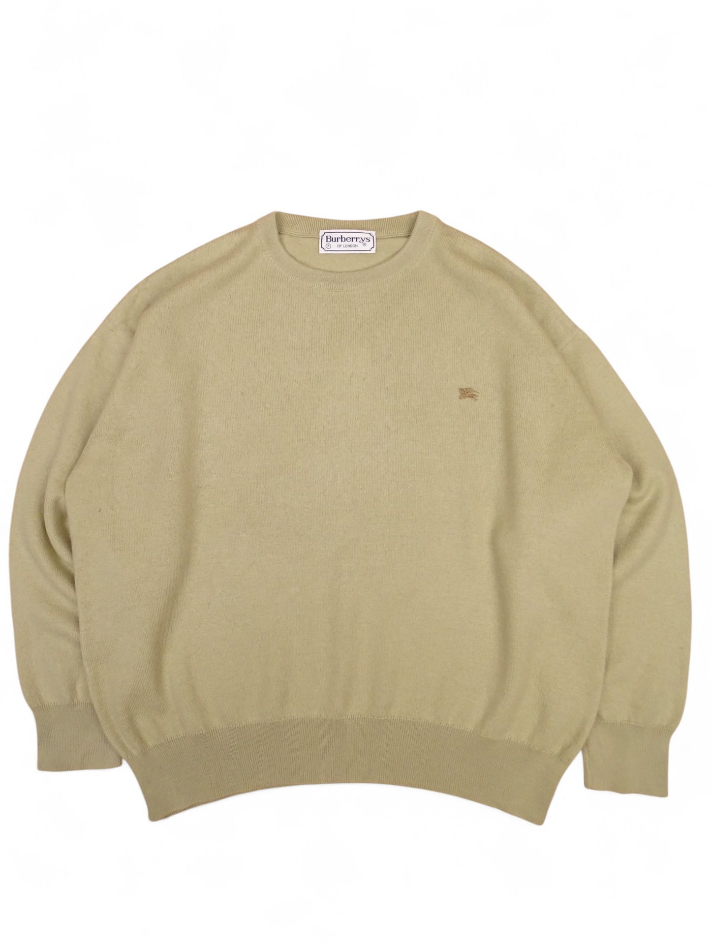 Burberry Pull Col Rond Beige Fin M Homme