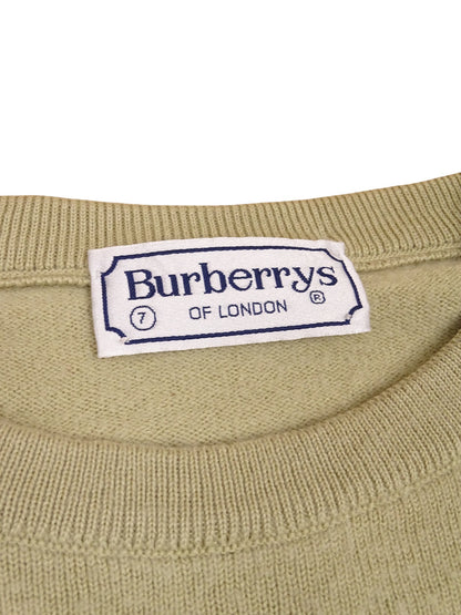 Burberry Pull Col Rond Beige Fin M Homme