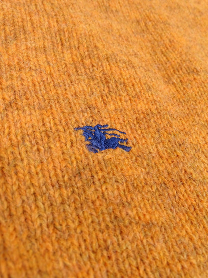 Burberry Pull Col Rond Orange XXL Homme 100% Laine