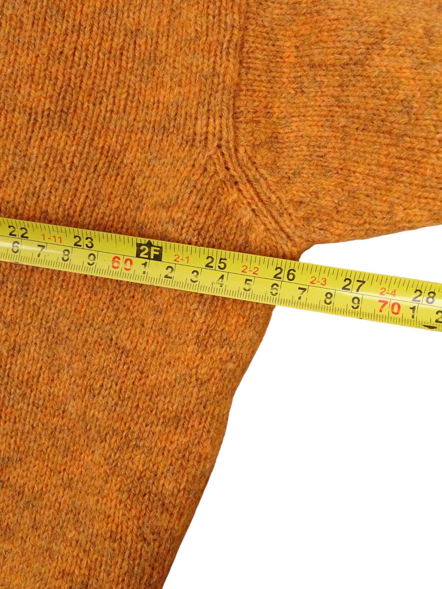 Burberry Pull Col Rond Orange XXL Homme 100% Laine