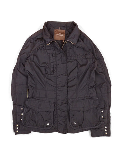 Moncler Veste Double Zip Noire Vintage L Femme