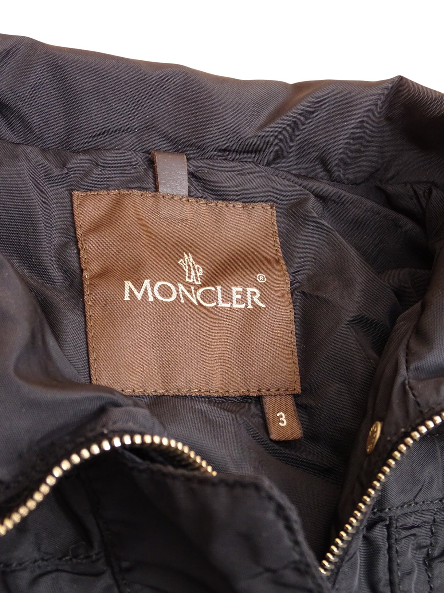 Moncler Veste Double Zip Noire Vintage L Femme