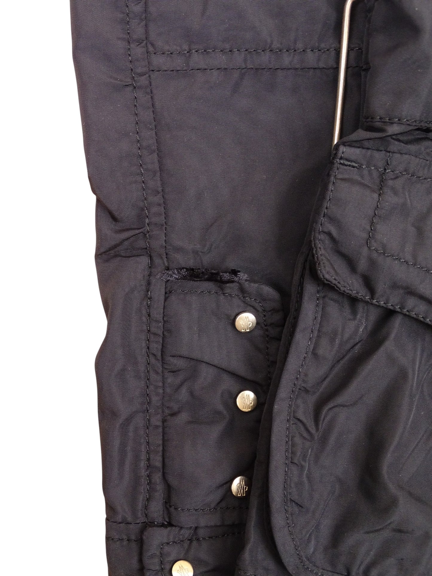 Moncler Veste Double Zip Noire Vintage L Femme