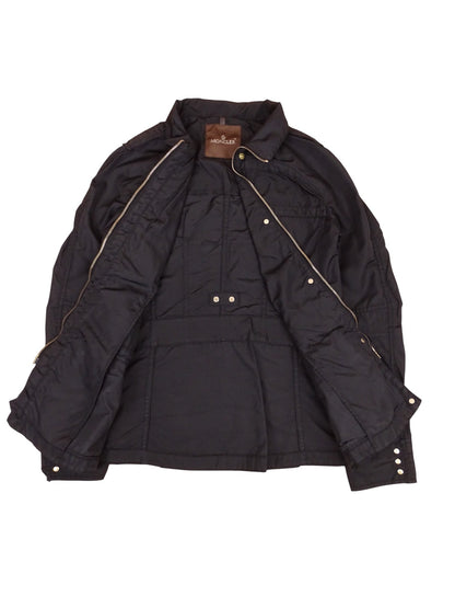 Moncler Veste Double Zip Noire Vintage L Femme
