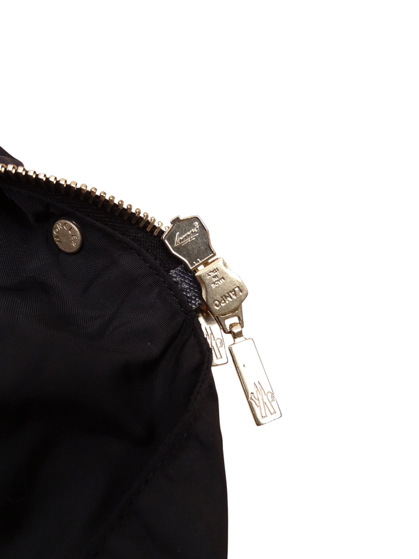 Moncler Veste Double Zip Noire Vintage L Femme