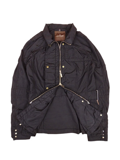 Moncler Veste Double Zip Noire Vintage L Femme