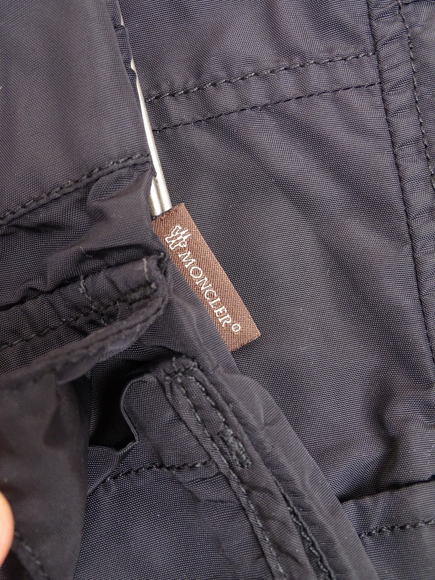 Moncler Veste Double Zip Noire Vintage L Femme