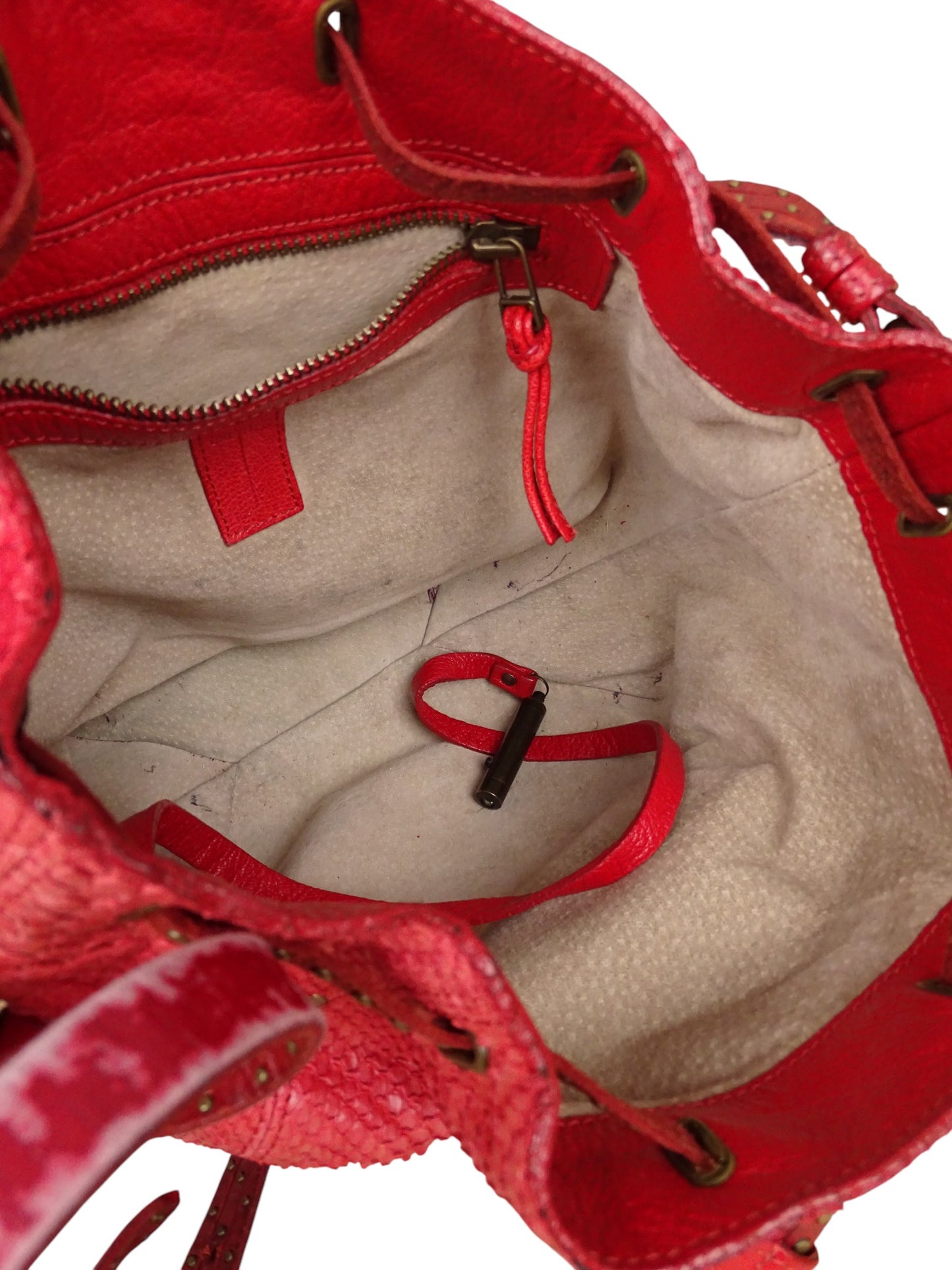 Jérôme Dreyfuss Sac Bandoulière "Luc" Python Rouge