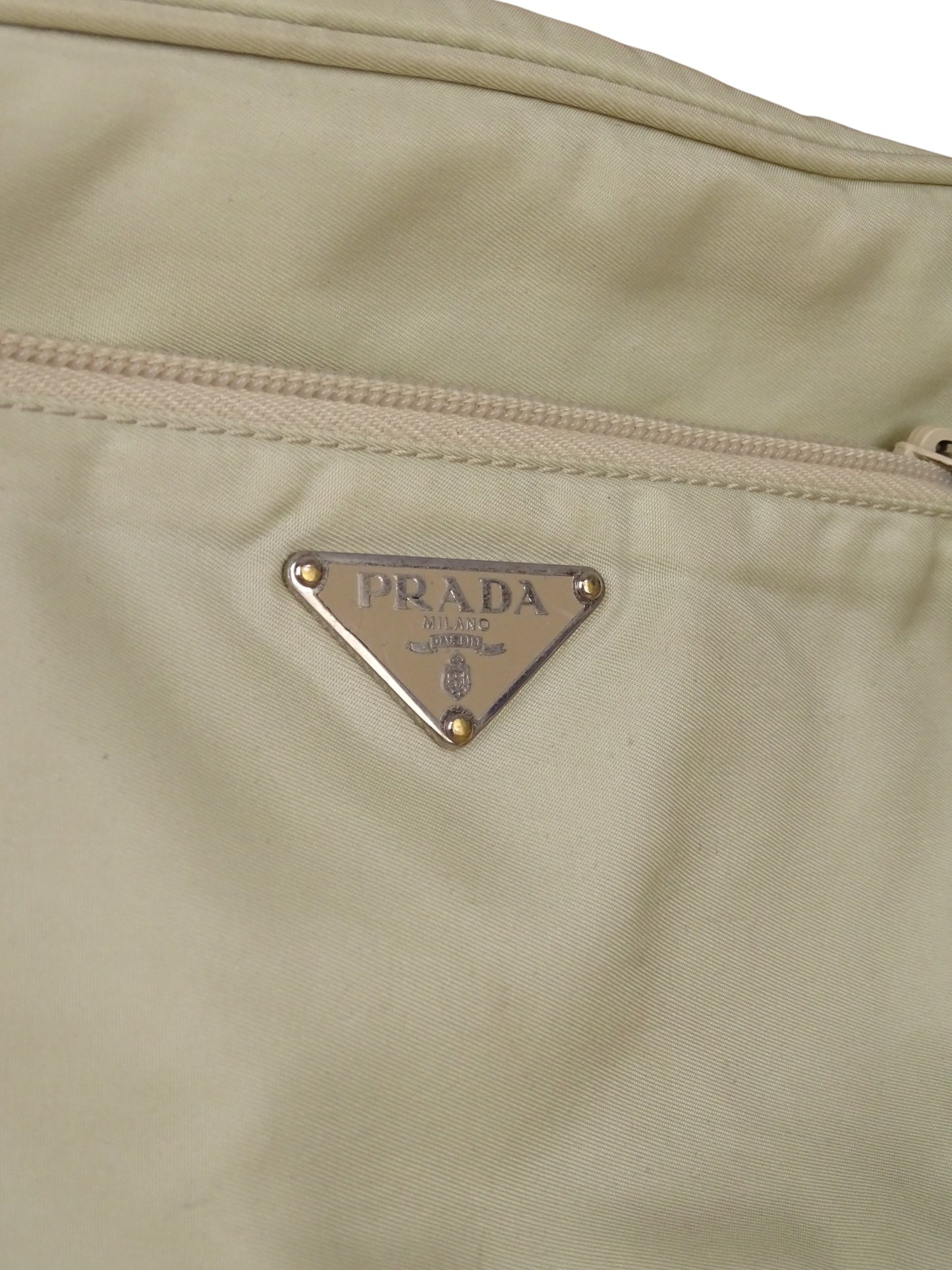 Sacoche Prada Beige Bandoulière Toile Nylon