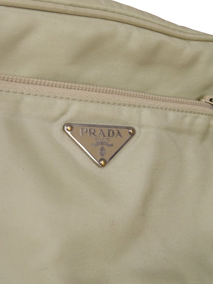 Sacoche Prada Beige Bandoulière Toile Nylon