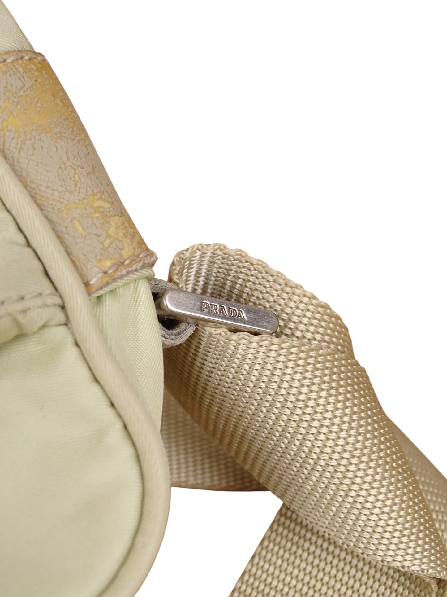 Sacoche Prada Beige Bandoulière Toile Nylon